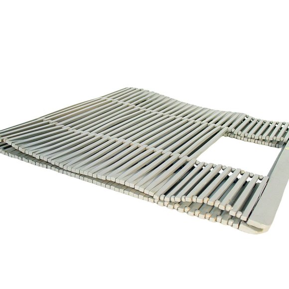 VINTAGE Large Dove Grey Slatted Bamboo Birdcage Tote Bag - RARE - Picture 2 of 4